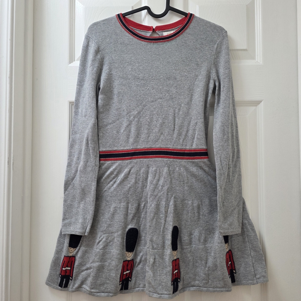 Gray Kids Dress with Red Accents